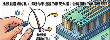 比頭髮還細的孔，撐起你手機裡的摩天大樓