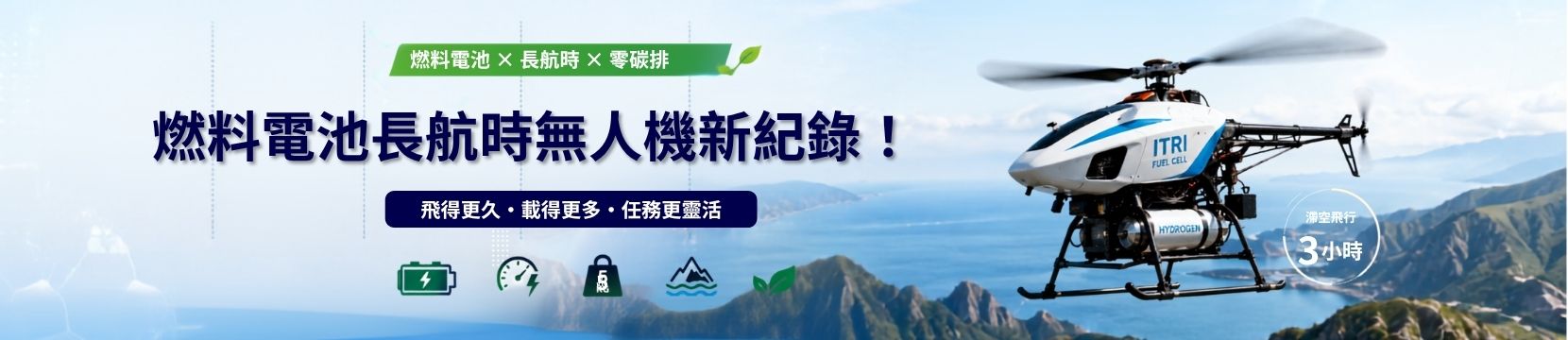 【9月影音電子報】 燃料電池長航時無人機
