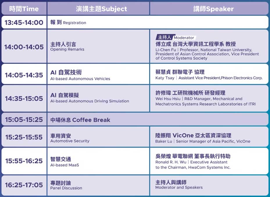 AI Mobility議程