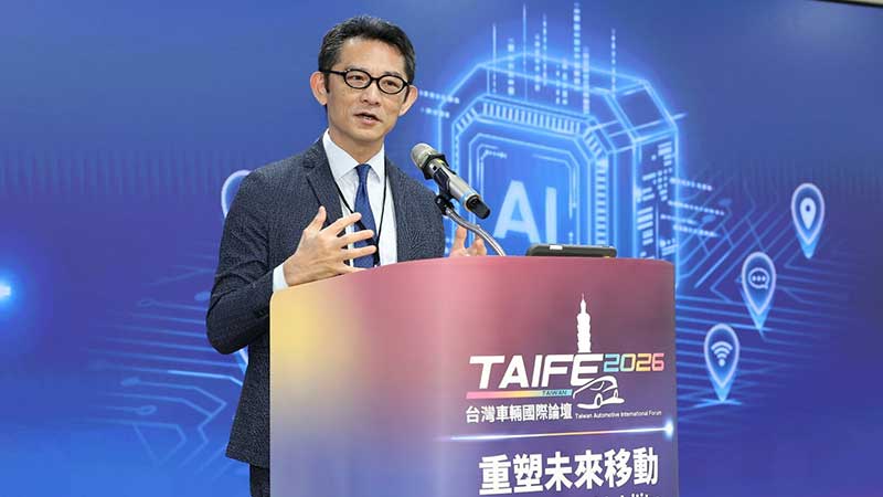 經濟部產業技術司司長郭肇中於台灣車輛國際論壇致詞